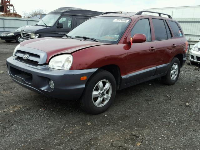 KM8SC73D75U878172 - 2005 HYUNDAI SANTA FE G RED photo 2