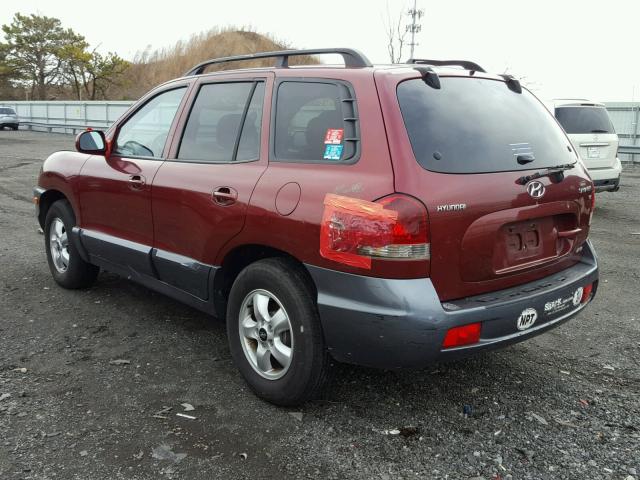 KM8SC73D75U878172 - 2005 HYUNDAI SANTA FE G RED photo 3