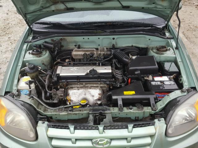 KMHCG45C25U624901 - 2005 HYUNDAI ACCENT GL GREEN photo 7