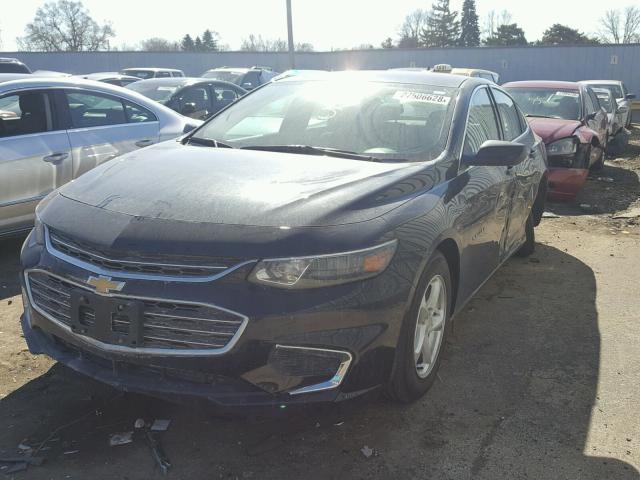 1G1ZB5ST6HF205281 - 2017 CHEVROLET MALIBU LS BLACK photo 2