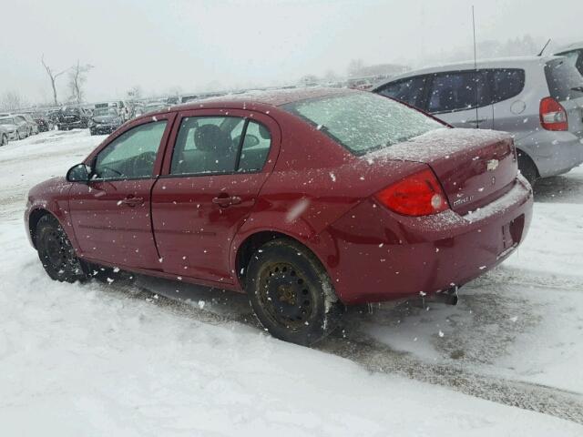 1G1AL55F777283691 - 2007 CHEVROLET COBALT LT MAROON photo 3