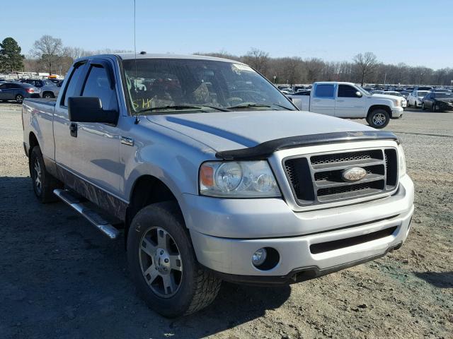 1FTRX14W88FA24224 - 2008 FORD F150 GRAY photo 1