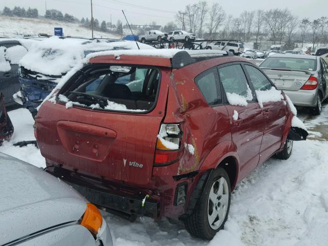 5Y2SL63885Z402498 - 2005 PONTIAC VIBE RED photo 4