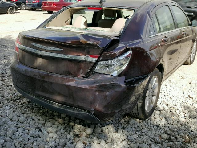 1C3CCBBB8DN546184 - 2013 CHRYSLER 200 TOURIN BROWN photo 9