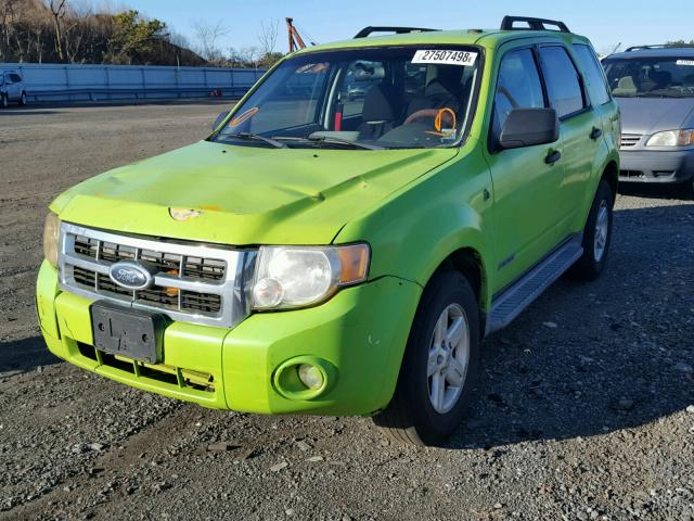 1FMCU49H68KC93531 - 2008 FORD ESCAPE HEV GREEN photo 2