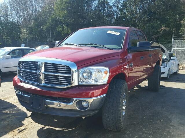 3D7KS28A98G141772 - 2008 DODGE RAM 2500 S RED photo 2