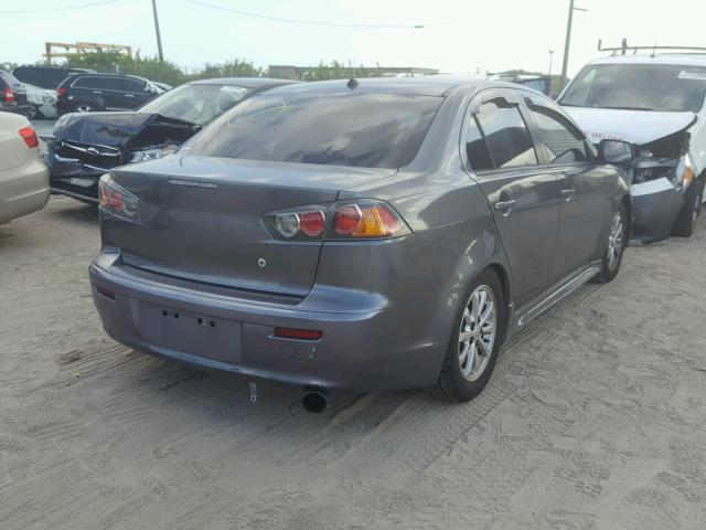 JA32U2FU6BU004874 - 2011 MITSUBISHI LANCER ES/ GRAY photo 4