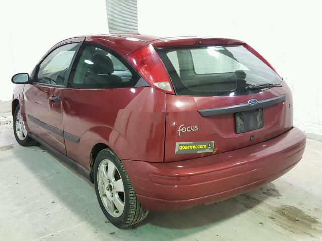 3FAFP31331R244443 - 2001 FORD FOCUS ZX3 RED photo 3