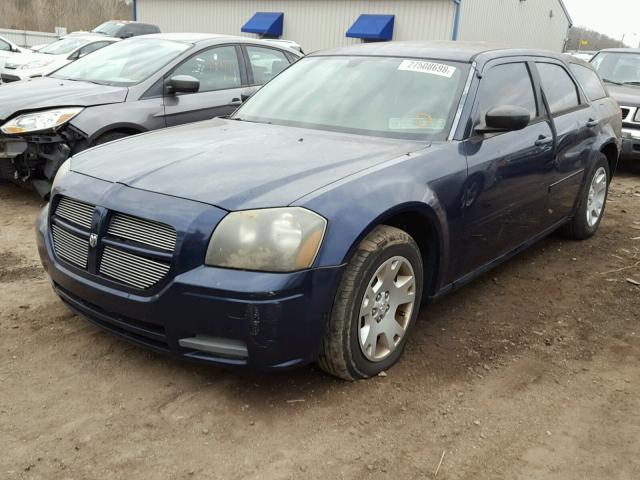 2D4FV48T35H669211 - 2005 DODGE MAGNUM SE BLUE photo 2