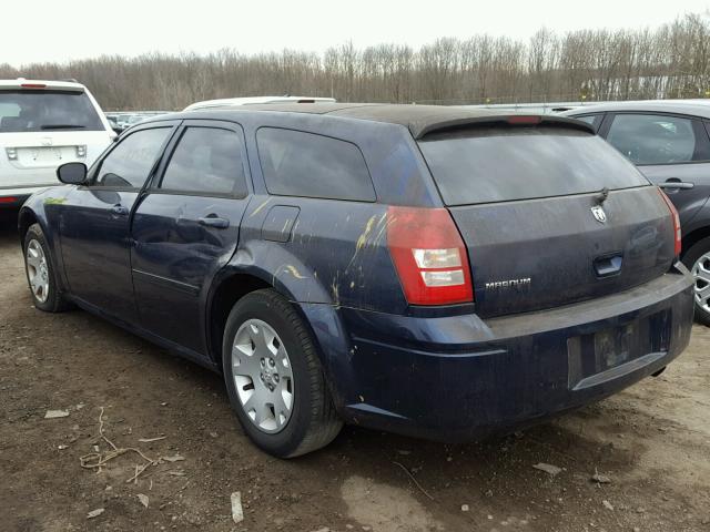 2D4FV48T35H669211 - 2005 DODGE MAGNUM SE BLUE photo 3