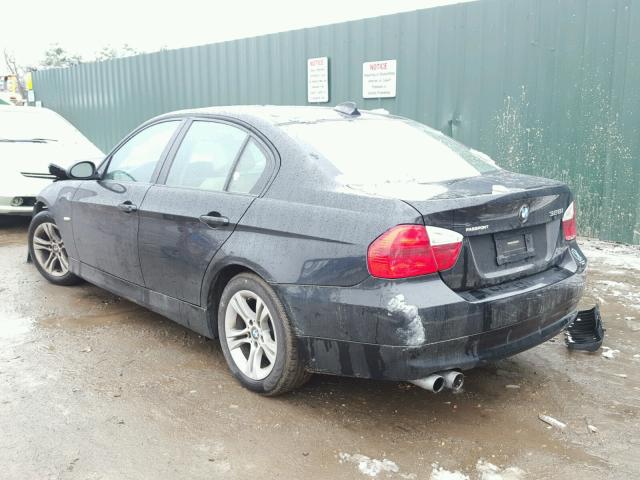 WBAVA37548NL56095 - 2008 BMW 328 I BLACK photo 3