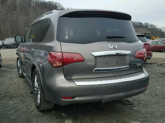 JN8AZ2NC5G9400932 - 2016 INFINITI QX80 GRAY photo 3