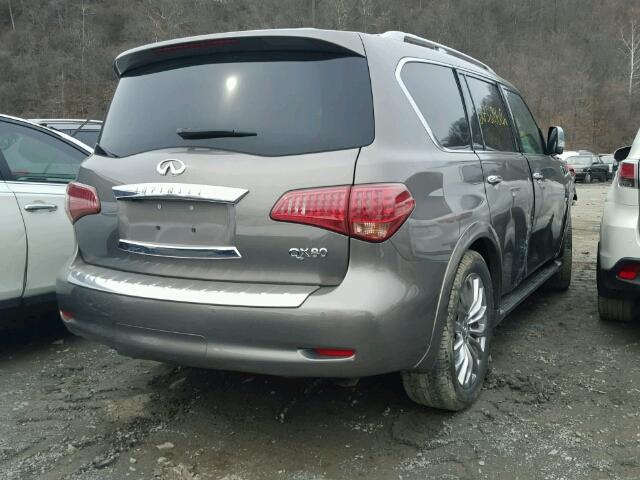 JN8AZ2NC5G9400932 - 2016 INFINITI QX80 GRAY photo 4