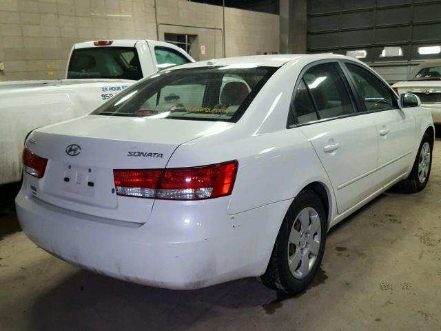 5NPET46C77H276937 - 2007 HYUNDAI SONATA GLS WHITE photo 4