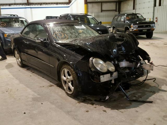 WDBTK65J65F129388 - 2005 MERCEDES-BENZ CLK 320 BLACK photo 1