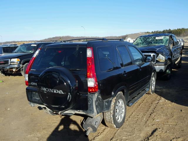 JHLRD78985C001560 - 2005 HONDA CR-V SE BLACK photo 4