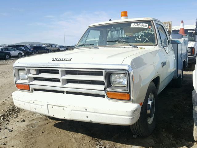 1B7KE26ZXKS196743 - 1989 DODGE D-SERIES D WHITE photo 2