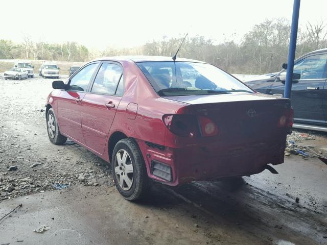 JTDBR32E660065730 - 2006 TOYOTA COROLLA CE RED photo 3