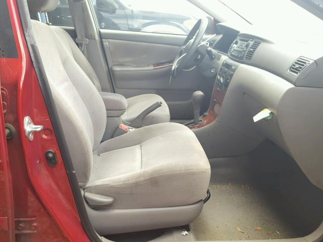 JTDBR32E660065730 - 2006 TOYOTA COROLLA CE RED photo 5