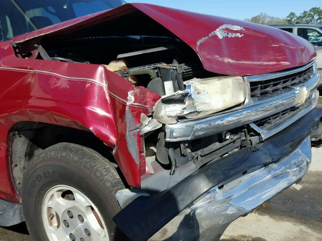 1GNEC13V14R128766 - 2004 CHEVROLET TAHOE C150 BURGUNDY photo 10