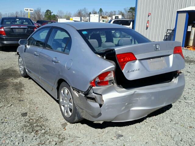 1HGFA165X6L030230 - 2006 HONDA CIVIC LX SILVER photo 3