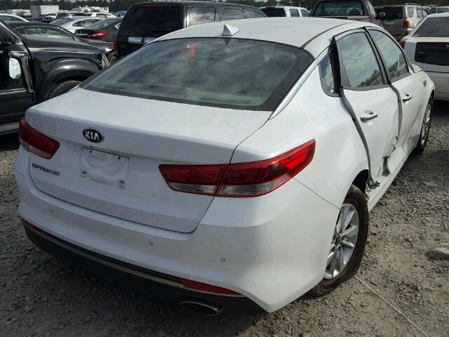 5XXGT4L34JG215996 - 2018 KIA OPTIMA LX WHITE photo 4