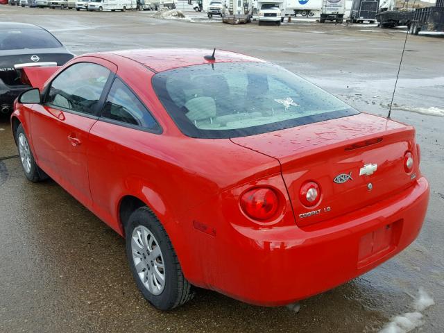 1G1AK18HX97136227 - 2009 CHEVROLET COBALT LS RED photo 3