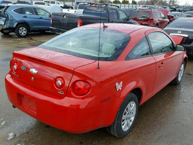 1G1AK18HX97136227 - 2009 CHEVROLET COBALT LS RED photo 4