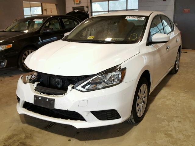 3N1AB7AP7GY269165 - 2016 NISSAN SENTRA S WHITE photo 2