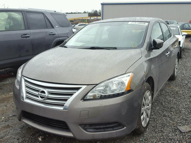 3N1AB7APXFY245036 - 2015 NISSAN SENTRA S GRAY photo 2