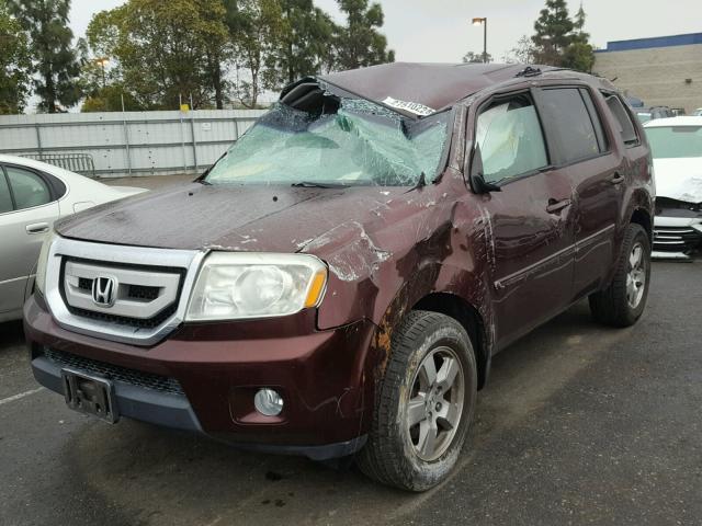 5FNYF3H47BB026142 - 2011 HONDA PILOT EX MAROON photo 2