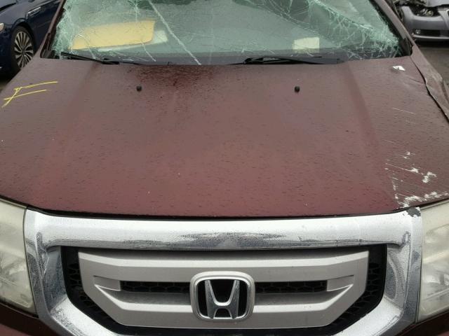 5FNYF3H47BB026142 - 2011 HONDA PILOT EX MAROON photo 7