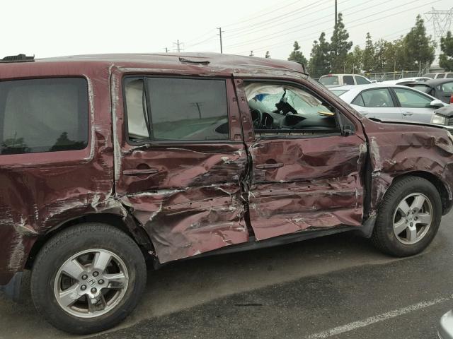 5FNYF3H47BB026142 - 2011 HONDA PILOT EX MAROON photo 9