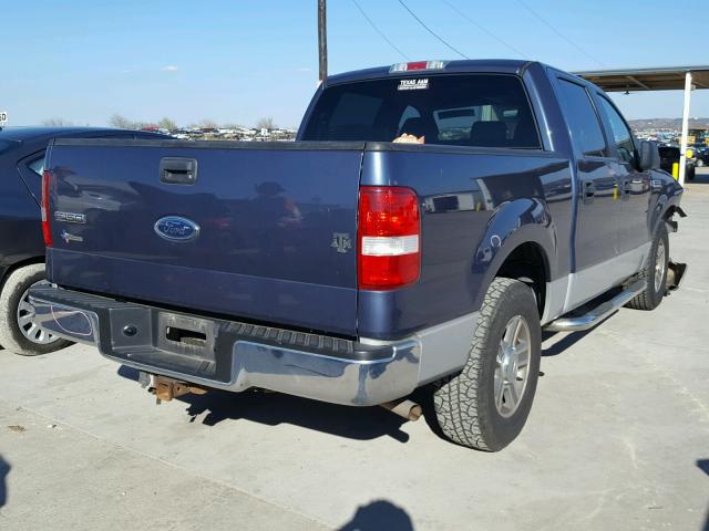 1FTPW12505KC59255 - 2005 FORD F150 SUPER BLUE photo 4