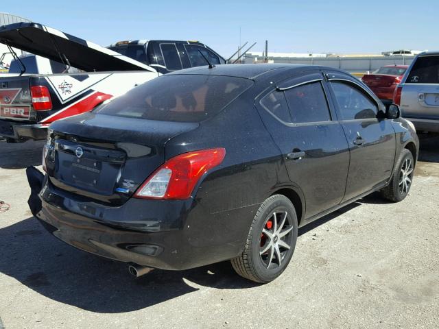 3N1CN7AP6CL861390 - 2012 NISSAN VERSA S BLACK photo 4