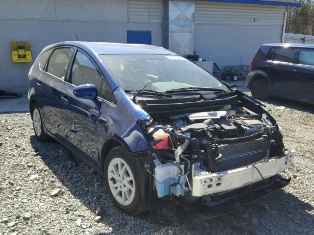 JTDZN3EU3EJ006642 - 2014 TOYOTA PRIUS V BLUE photo 1