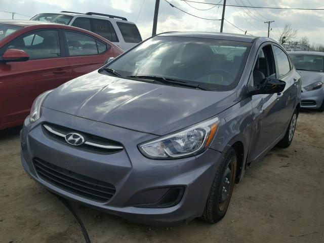 KMHCT4AE6GU134080 - 2016 HYUNDAI ACCENT SE GRAY photo 2