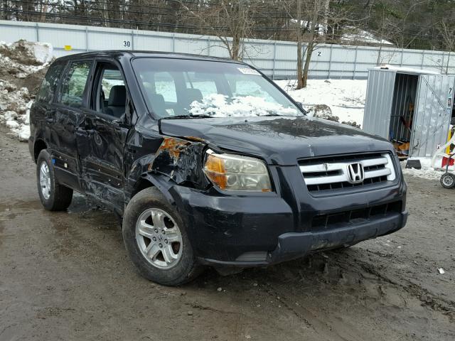 2HKYF181X7H519378 - 2007 HONDA PILOT LX BLACK photo 1