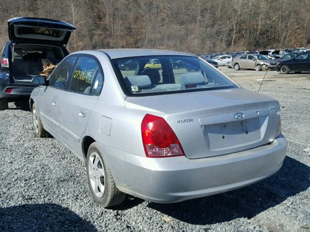 KMHDN46D34U778484 - 2004 HYUNDAI ELANTRA GL SILVER photo 3