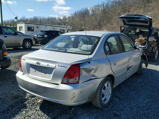 KMHDN46D34U778484 - 2004 HYUNDAI ELANTRA GL SILVER photo 4