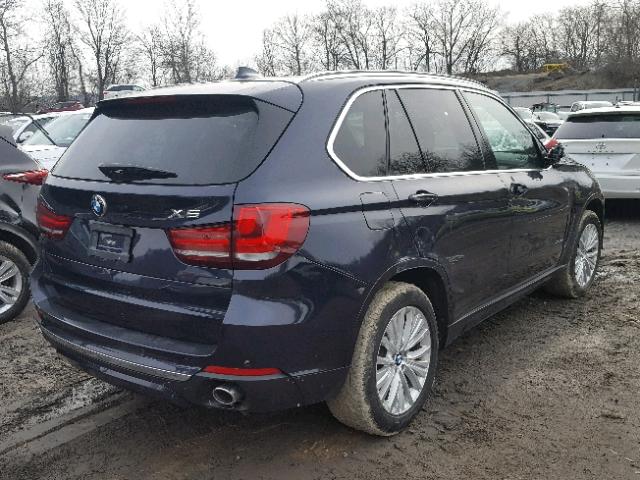 5UXKR0C56G0P30154 - 2016 BMW X5 XDRIVE3 BLUE photo 4