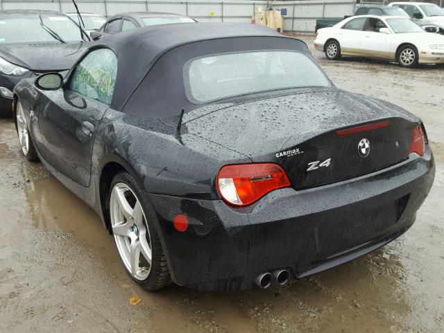 4USBU53537LX03158 - 2007 BMW Z4 3.0SI BLACK photo 3