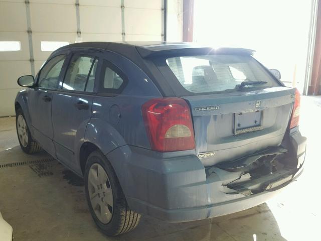 1B3HB48B77D186036 - 2007 DODGE CALIBER SX BLUE photo 3