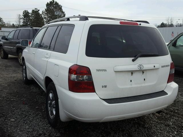 JTEDP21A540006099 - 2004 TOYOTA HIGHLANDER WHITE photo 3