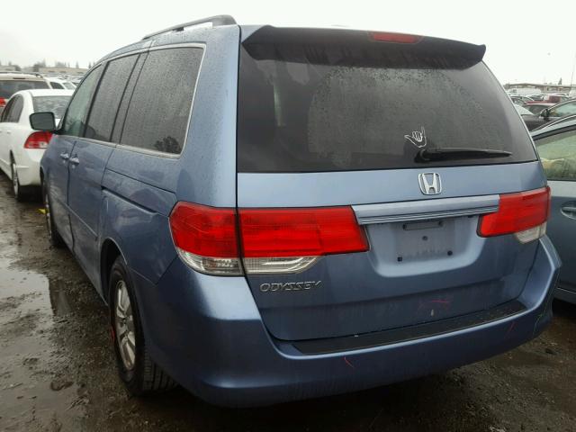 5FNRL38728B035671 - 2008 HONDA ODYSSEY EX BLUE photo 3