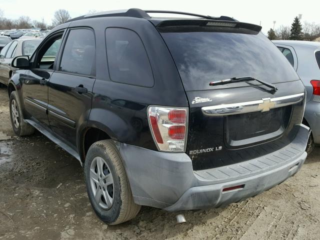 2CNDL13FX56064846 - 2005 CHEVROLET EQUINOX LS BLACK photo 3