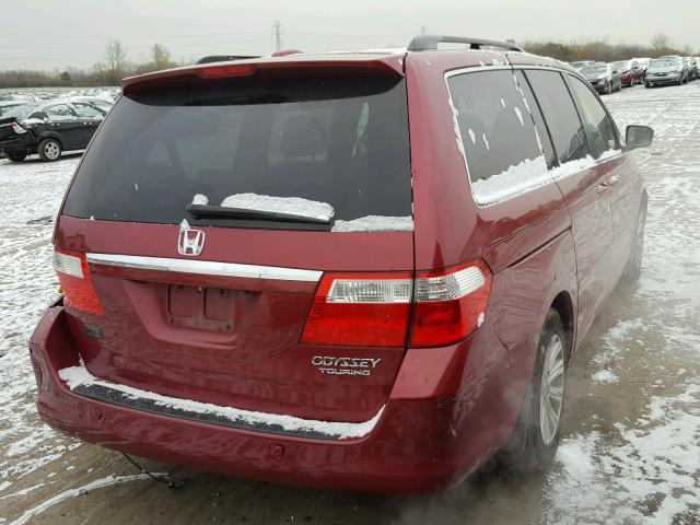 5FNRL38875B100728 - 2005 HONDA ODYSSEY TO RED photo 4