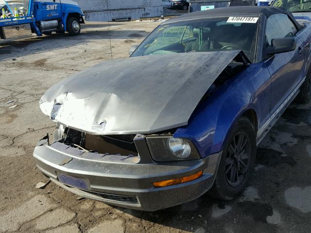 1ZVHT84N755224789 - 2005 FORD MUSTANG BLUE photo 2