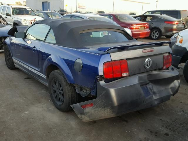 1ZVHT84N755224789 - 2005 FORD MUSTANG BLUE photo 3