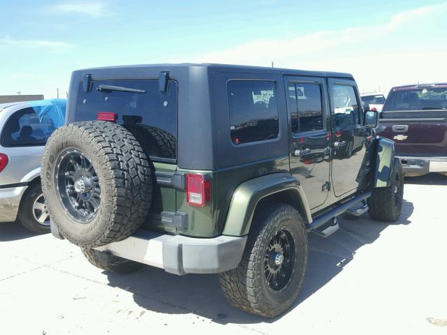 1J4GA59148L654959 - 2008 JEEP WRANGLER U GREEN photo 4